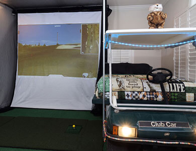 Orlando, Florida home for rent with its own golf simulator