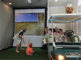 golf simulator for home bedroom