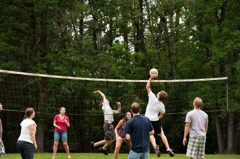 volleyball court at vacation home