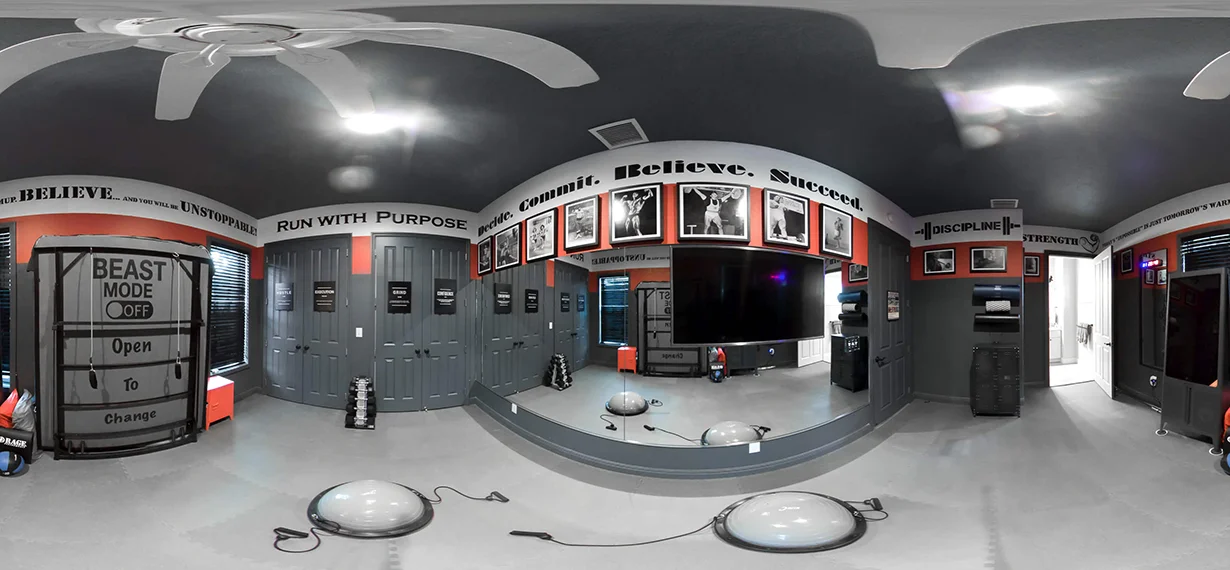 vacation home gym exercise workout room